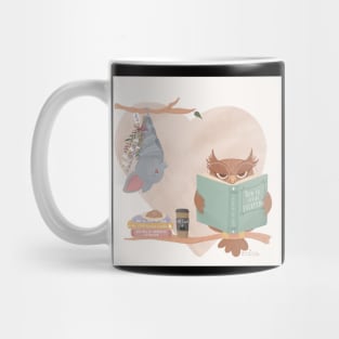 owl reading Mug